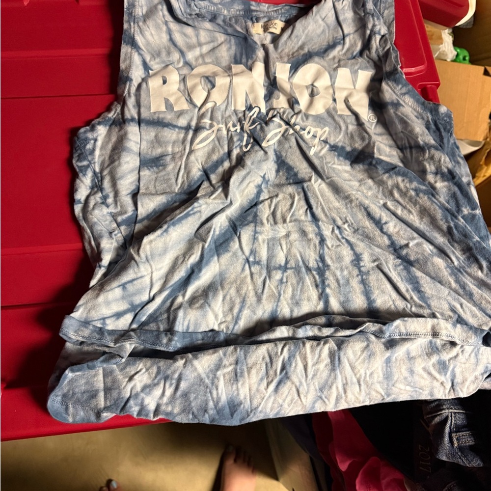 Ron Jon Kids Tie-Dye Blue Tank Top